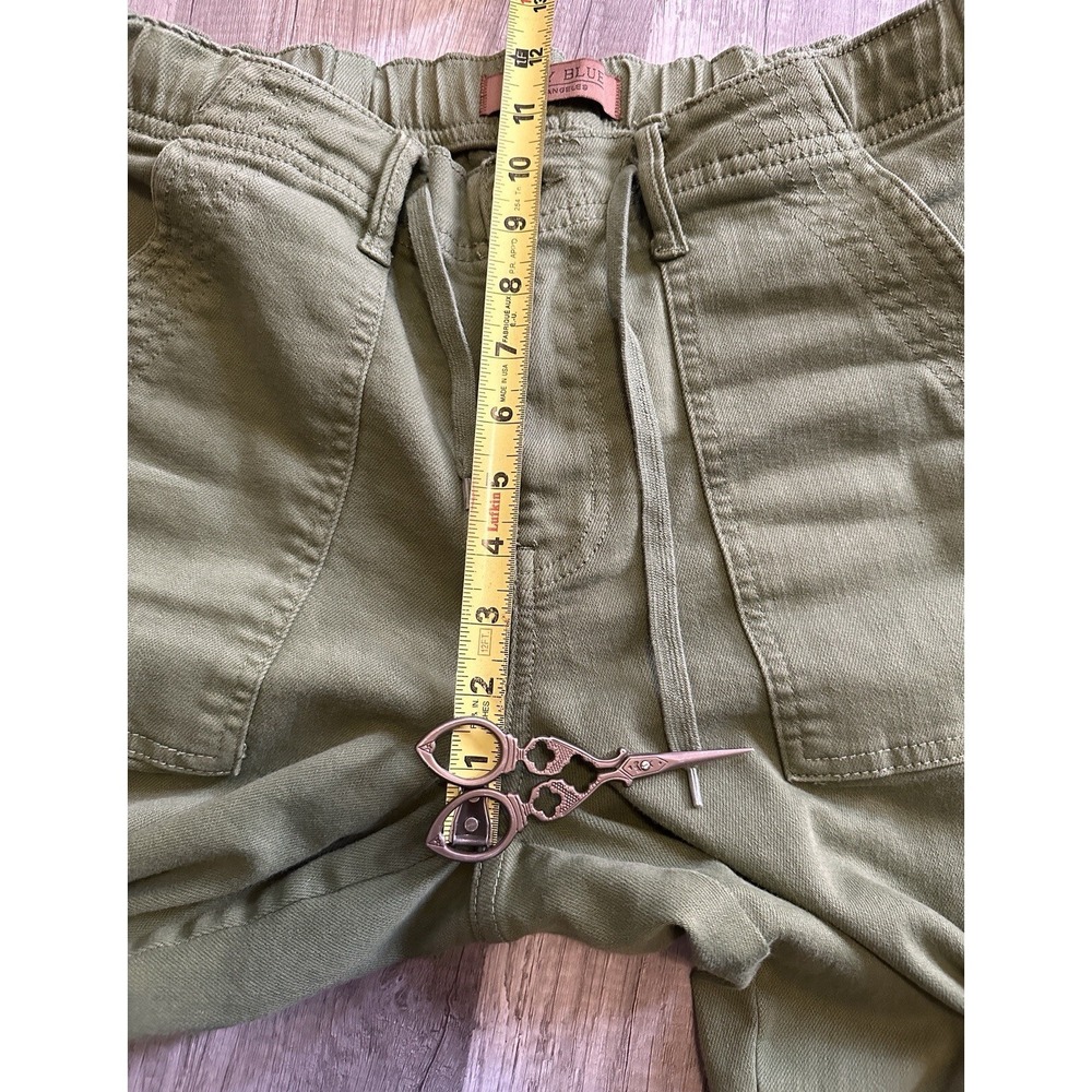 Judy Blue Womens Noel Drawstring Army Green Olive Green Pants Size 5/27 **FLAW** - Picture 14 of 16